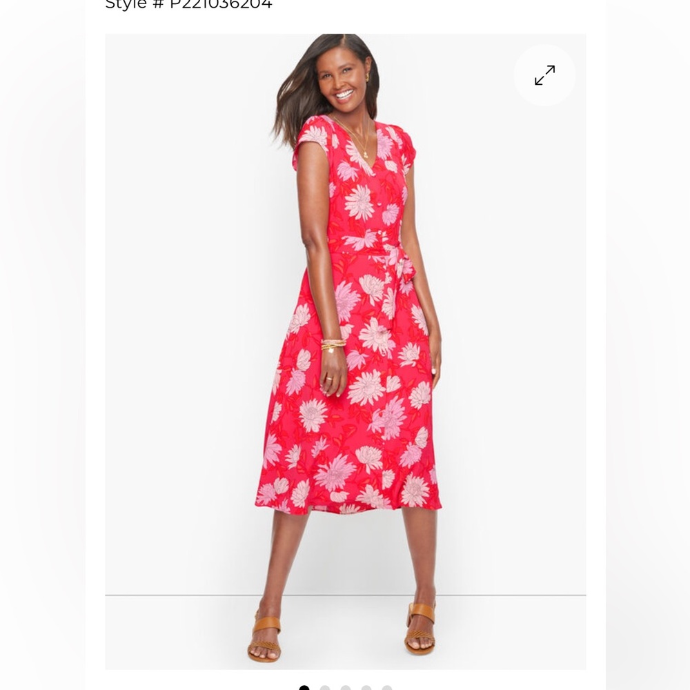 Talbots Belted Midi Shirtdress- Chrysanthemum-worn once- 159 retail